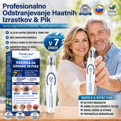 PuraCure®👩‍⚕️ 👩‍⚕️👩‍⚕️Rezultati so vidni že v 7 dneh! Valjček za odstranjevanje bradavic in drugih kožnih težav | Neboleče in minimalno razmaže.
