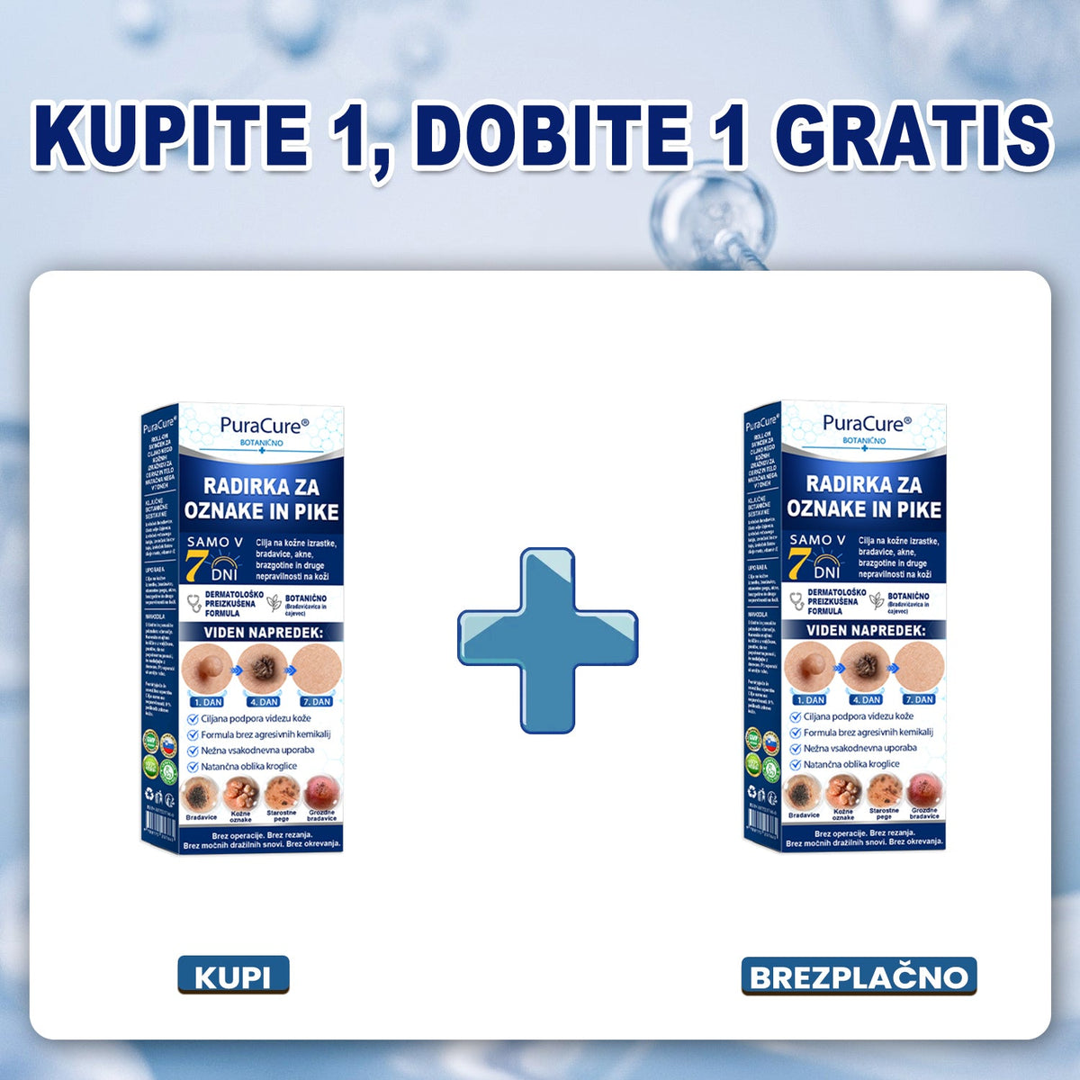 PuraCure®👩‍⚕️ 👩‍⚕️👩‍⚕️Rezultati so vidni že v 7 dneh! Valjček za odstranjevanje bradavic in drugih kožnih težav | Neboleče in minimalno razmaže.