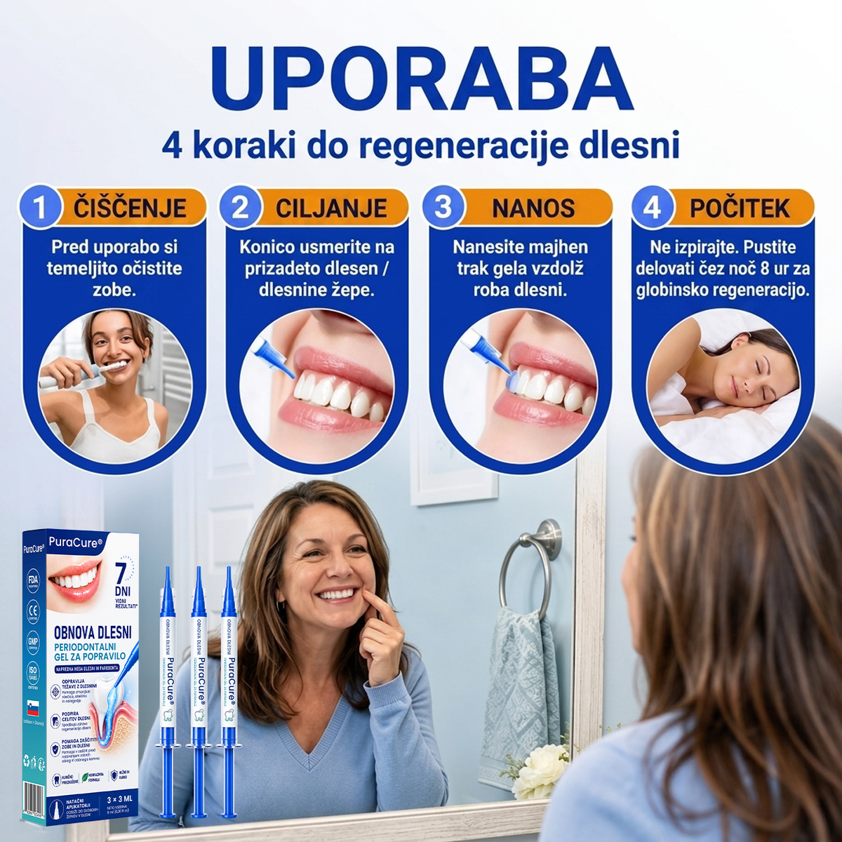 🇸🇮👨‍⚕️✅🦷 PuraCure® OBNOVITVENI GEL ZA DLESNI – Parodontalni obnovitveni gel🧂